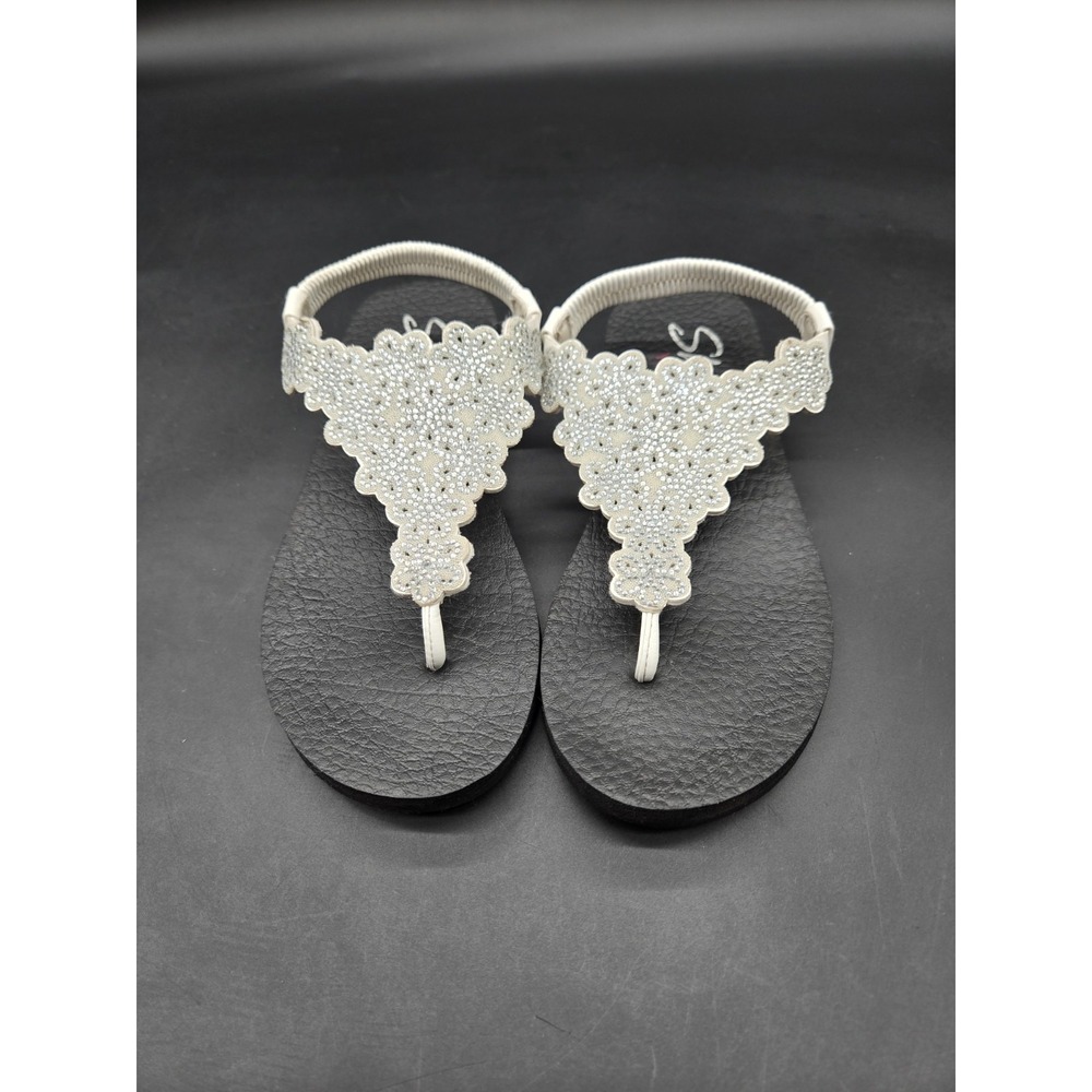 Skechers Meditation Slingback Thong Sandals Floral Lover Women 7 White #106